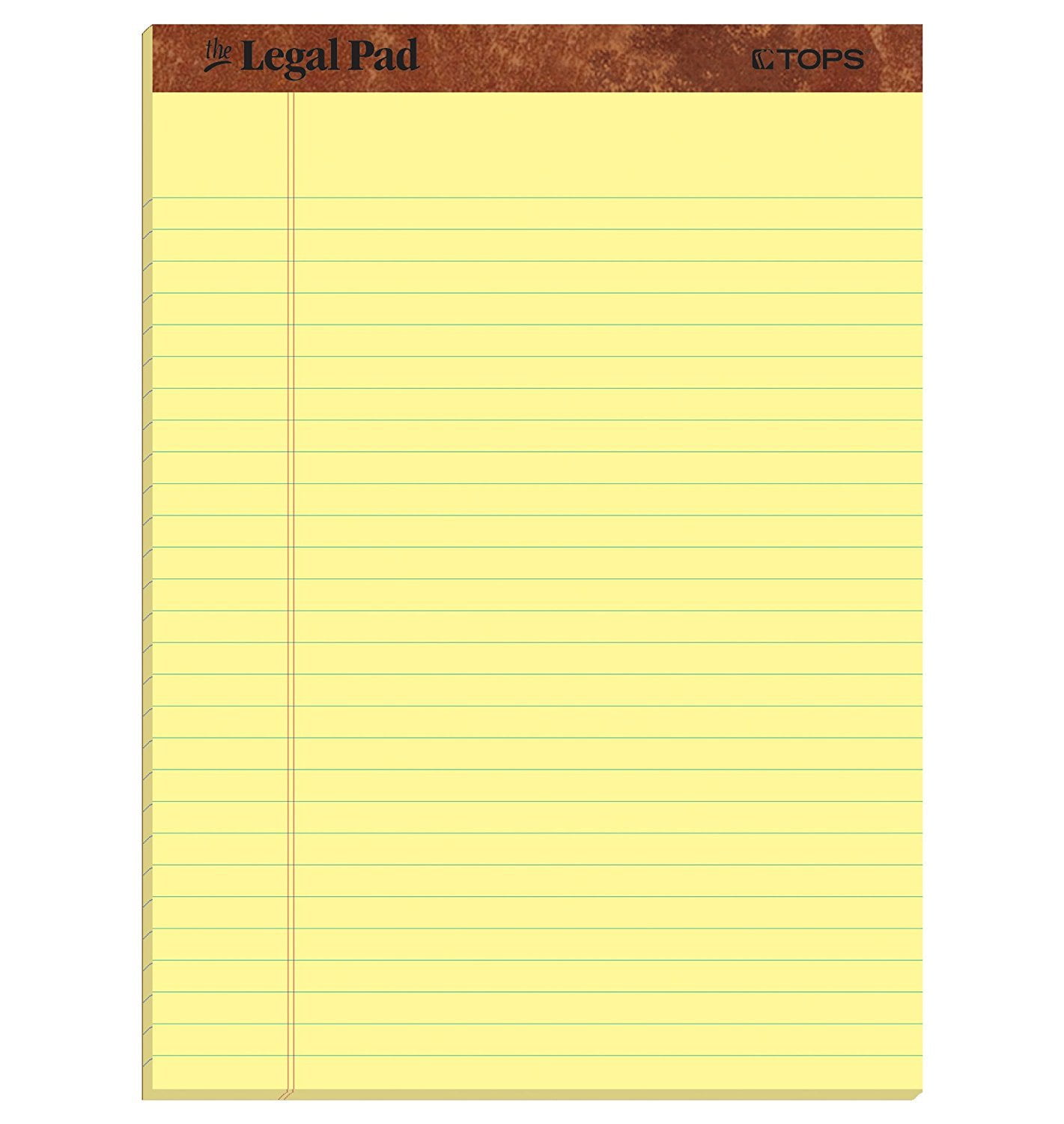 TOPS The Legal Pad Writing Pads, 8-1/2" x 11-3/4", Canary Paper, Legal