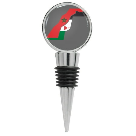 

Western Sahara Country Flag Illustration on Gray Wine Stopper
