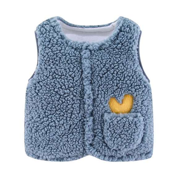 Coerni Toddler Baby Girl Boy Vest Fall Winter Clothes Fleece Jacket Vest Sleeveless Outerwear Kids Lightweight Jacket