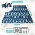 thumbnail image 2 of Extra Large Picnic Blanket(80 "x 80"), 3-Layer Thickening Waterproof Camping Blanket, Sandproof Picnic Blanket for Beach, Machine Washable, Wear-Resistant, Soft and Comfortable(Boho Blue), 2 of 6