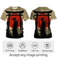 thumbnail image 3 of QTAGTESS Samurai Anime T-Shirt for Men Japanese Warrior Graphic Tee with Red Sun Japan Style Manga Art Shirt Asian Ink Art Short Sleeve Shirt, 3 of 7