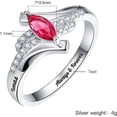 thumbnail image 2 of JQUEEN 925 Sterling Silver Birthstone Custom Ring for Women Personalized Name Rings,for Mom Engagement Rings, 2 of 5