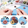 thumbnail image 2 of 1 Box 320 Pcs Natural Lava Bracelets Making kit Including 200 Pcs Black Lava Beads 120 Pcs Tibetan Style Alloy Spacer Beads 11 Yds Elastic Thread Volcanic Lava Stone Rock Beads for Jewelry Making, 2 of 8