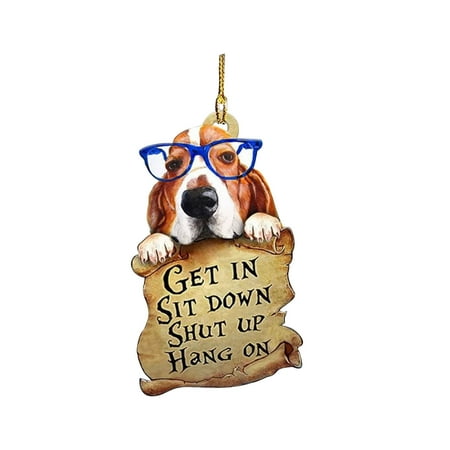 

VerPetridure Car Dog Pendant Decorative Puppy Transparent Acrylic Car Ornaments Creative Gift