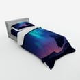 thumbnail image 2 of Ambesonne Fantasy Bedding Set 3 Pcs, Aurora Borealis Tree, Twin, Blue Purple, 2 of 2
