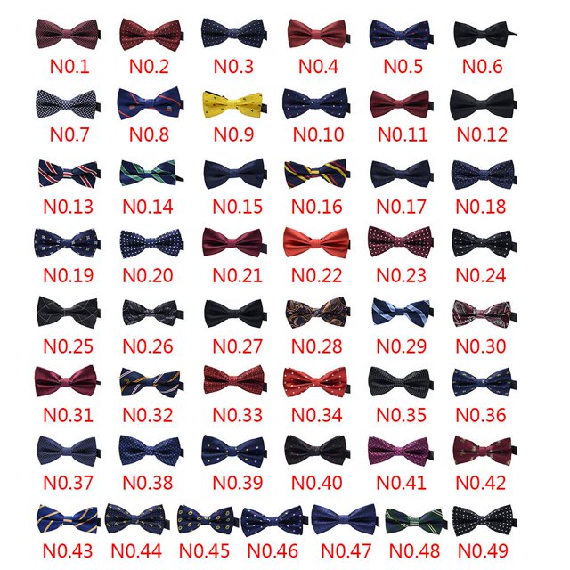 Maoww Men Colorful Pattern Formal Necktie Adult Male Business Meeting Wedding Polyester Yarn Bowtie