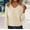 Beige, variant on Women's V-Neck Sweater with Rhinestone Buttons, Soft Wool Blend Knit Pullover with Low Cut Design, Elegant Dressy Casual Top for Layering, Comfortable Stretchable Base Layer for Daily Wear Black XL