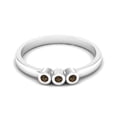thumbnail image 1 of Tiny Round Shape Smoky Quartz Stackable Women Ring 925 Sterling Silver Delicate Jewelry, 1 of 3