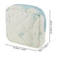 thumbnail image 2 of Unique Bargains 1 Pc Lady Portable Square Lipstick Bag for Travel White Blue Polyester, 2 of 6