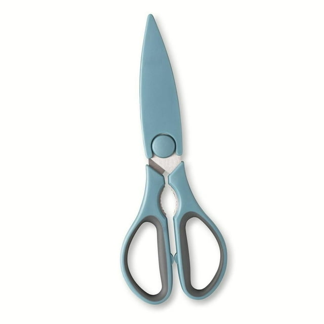 Thyme & Table Stainless Steel Kitchen Shears with Sheath, Blue