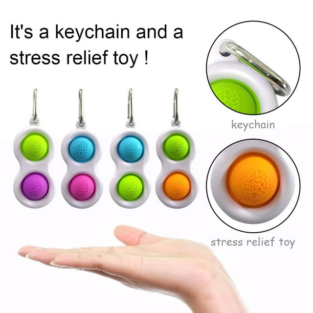 Muyoka Tablero de descompresi贸n Dimple Sensory Toys Fidget Toys Pop It Mini Bubble Wrap Llavero Bloques Silicona suave
