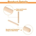 thumbnail image 3 of Uxcell 100 Pack 3/8" x 3-9/16" Wooden Dowel Pins, Furniture Woodwork Grooved Fluted Pin, 3 of 6