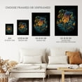 thumbnail image 3 of Fox Grape Fritillaria Ernst Haeckel Style Artwork Blue Orange Purple Plant Blooming Flowers Art Print Framed Poster Wall Decor 12x16 inch, 3 of 5
