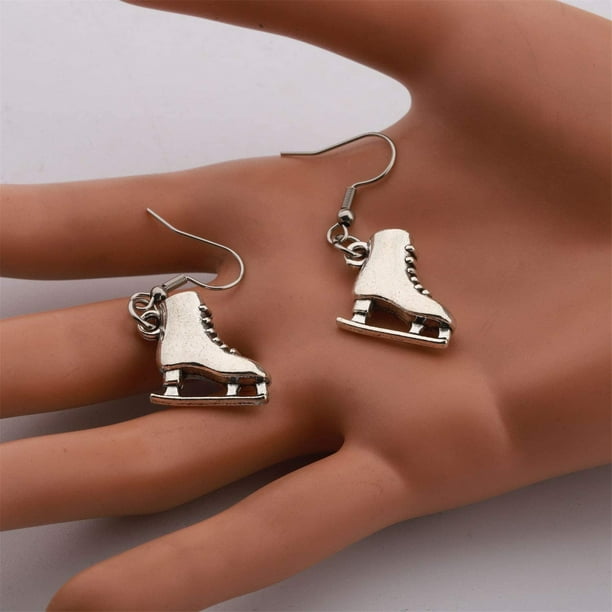 émaillés Patins Boucles D'oreilles Miniblings De Patinage Artistique