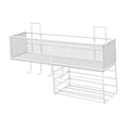 thumbnail image 1 of Estante de almacenamiento para baño, organizador de pared, moderno, de gran capacidad, ligero Blanco, 1 of 9