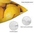 thumbnail image 3 of Pofeuu Ripe Yellow Lemon Print Double-sided plush pillowcase Square Throw Pillow Covers Pillows Cover for Living Room Bedroom Sofa Couch Cushion Cover（No pillow core）-24"x24", 3 of 7