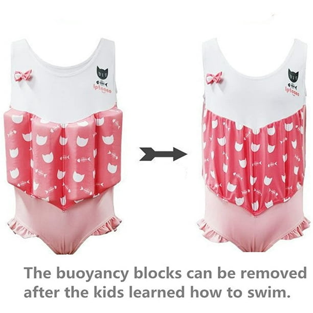 Girls Float Suit Floating Swimwear Kids One Piece Buoyancy Swimsuit