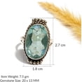 thumbnail image 6 of Handmade Aquamarine Gemstone Ring 925 Sterling Silver Ring Oxidised Statement Ring Size US 4, 6 of 6