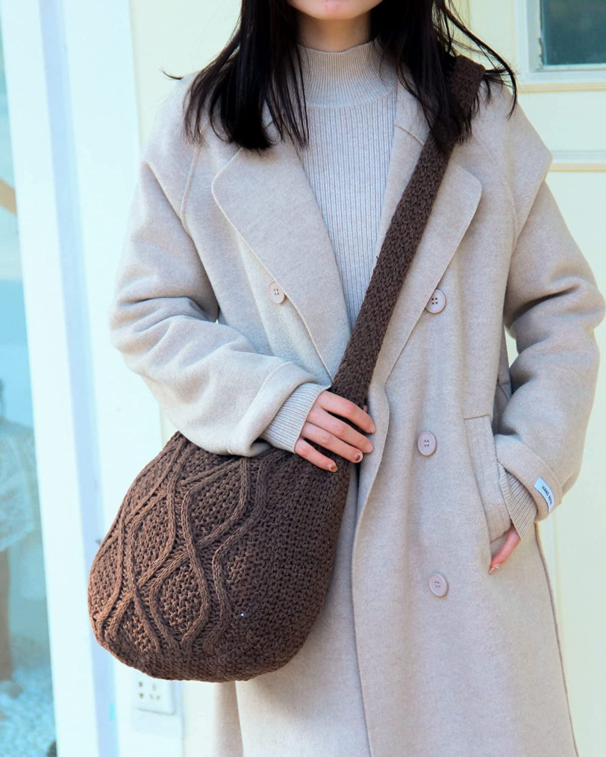 CoCopeaunts Women's Shoulder Handbags Crochet Bags Shoulder Shopping Bag tote bag aesthetic canvas tote cute tote bags