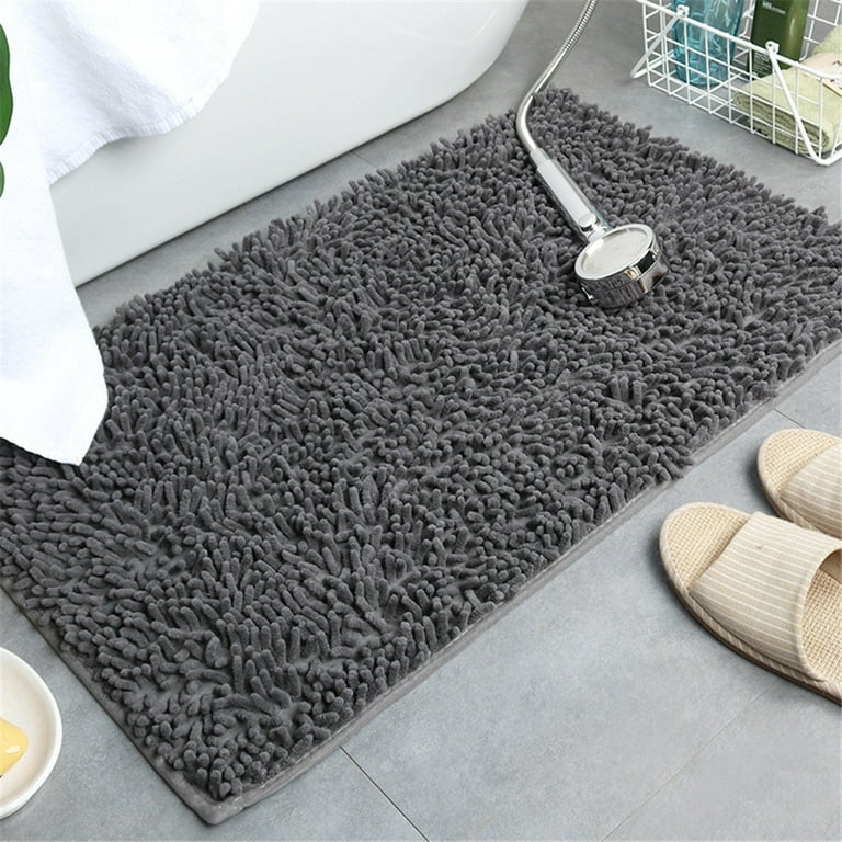 Yimobra Luxury Chenille Bathroom Rug Mat, Extra Soft and Absorbent Shaggy Bath Rugs Non Slip, Machine Wash and Dry, Plush Carpet