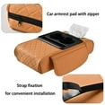 thumbnail image 5 of Car Center Console Armrest Cushion with Cup Holder, Waterproof Leather Arm Rest Cover Organizers, 5 of 7