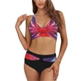 thumbnail image 1 of Bikini cómodo para mujer, traje de baño de playa de dos piezas dividido con almohadilla en el pecho, traje de baño cruzado en la espalda OAVQHLG3B Store  lin121212, 1 of 4