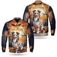 thumbnail image 3 of Mummy Miniature American Shepherd Happy Halloween with Pumpkins Bats Spooky Fun All Over Print 3D Baseball Jacket MAS Dog Lover Gifts Bomber Jacket Softball - 00019, 3 of 6