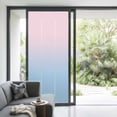 thumbnail image 2 of Minimalist Pink Window Privacy Film and Blue Gradient Decorative Glass Window Film UV Blocking Static Cling Non-Adhesive Sticker Covering for Home Door 35.4x78.7 inches, 2 of 8