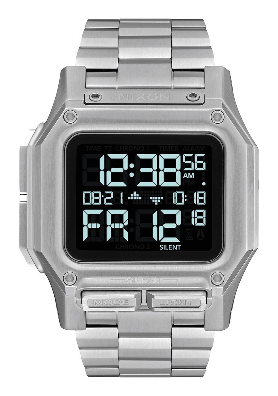 stainless steel case digital watch