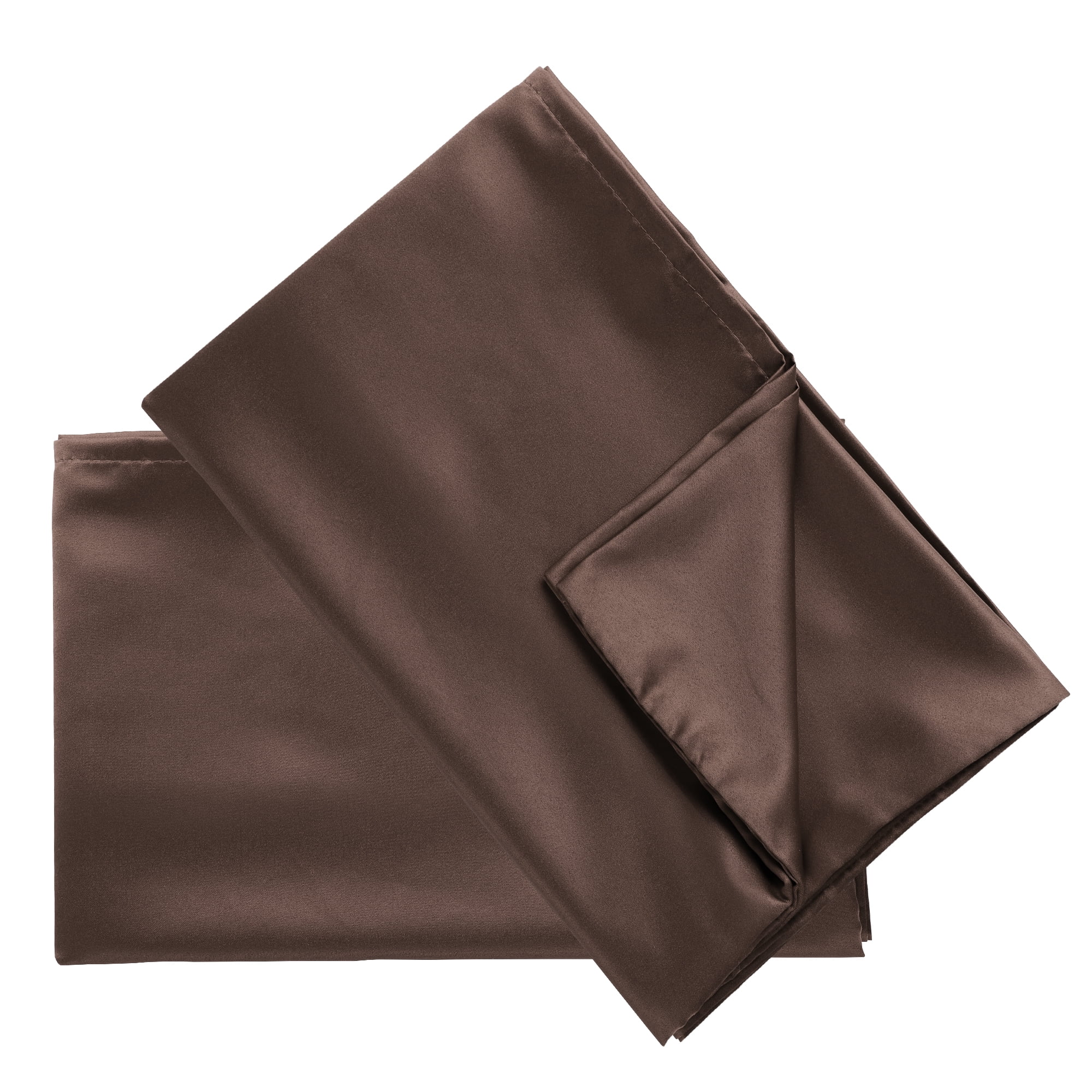 Unique Bargains 4 Pack Satin Pillowcases for Hair and Skin, Brown Travel
