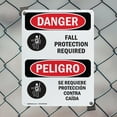 thumbnail image 5 of (2 Pack) Fall Protection Required Bilingual OSHA Danger Sign 7 Inch X 10 Inch Indoor / Outdoor Rust-Free Aluminum Metal Signs for Workplace, Workshop, and Construction Site, Made in the, 5 of 8
