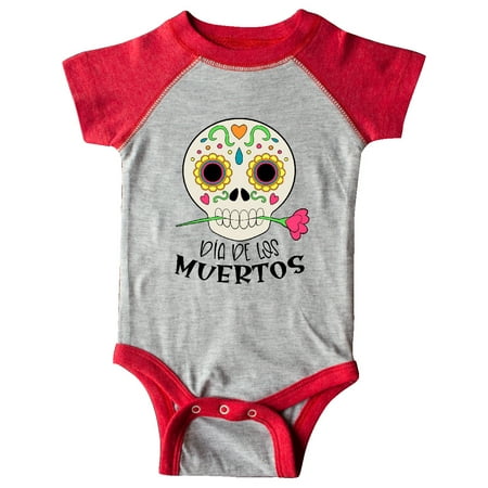 

Inktastic Día de los Muertos Skull with Flower Gift Baby Boy or Baby Girl Bodysuit