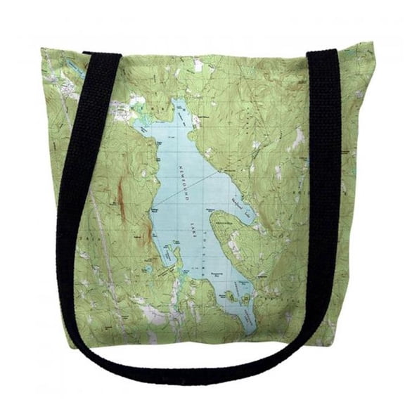 Betsy Drake TY794M 16 x 16 in. Newfound Lake New Hampshire Nautical Map Tote Bag - Medium