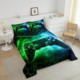 thumbnail image 3 of Green Gamer Bedding Set,Honeycomb Gaming Comforter Set Lightning Gamepad Comforter Game Room Decor Duvet Set Decor Quilt Set Bedding Collection, 3 of 6