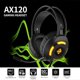 thumbnail image 1 of Ajazz AX120 USB Wired Headset 3.5mm Stereo Gaming Headset Noise Cancelling Headphone with Mic 50mm Driver Unit White, 1 of 5