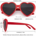 thumbnail image 4 of NVMIDTC Polarized Heart Sunglasses for Women,Fashion Oversized Love Sunglasses UV Protection, 4 of 6