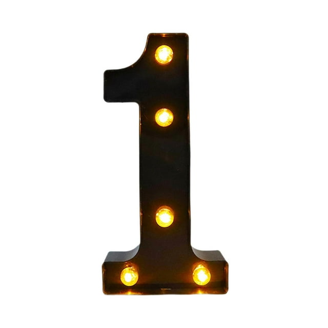 Luz de señal numérica iluminada, lámpara de número de marquesina negra, luz de número de marquesina LED para decoración, aniversario, compromiso al 1 429 x 858 x 157 pulgadas