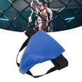 thumbnail image 1 of Groin Guard Groin Protector, Blue PU Leather Adjustable Elastic Band Groin Protective Cup Boxing Abdominal Groin Guard for Football Basketball, 1 of 7
