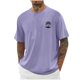 thumbnail image 1 of Mens Camisas de Manga Corta Impresión Casual Deportes Cuello Redondo Blusa, Poliéster Ligero para la Primavera Verano Al Aire Libre Uso Diario, 1 of 4