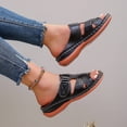 thumbnail image 4 of Xdegoge Womens Orthopedic Sandals Arch Support Cross Strap Open Toe Summer Beach Shoes Hollow Out Walking Ladies Dressy Slippers Casual Mules Clogs, 4 of 7