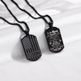 thumbnail image 4 of APSVO Black Dog Tag Necklaces for Men Boys to My Son Gifts from Dad American Flag Pendant Chain Catholic Christian Religious Birthday Valentines Day Jewelry Gifts Teen Him Tween Kids Age Ideas, 4 of 5