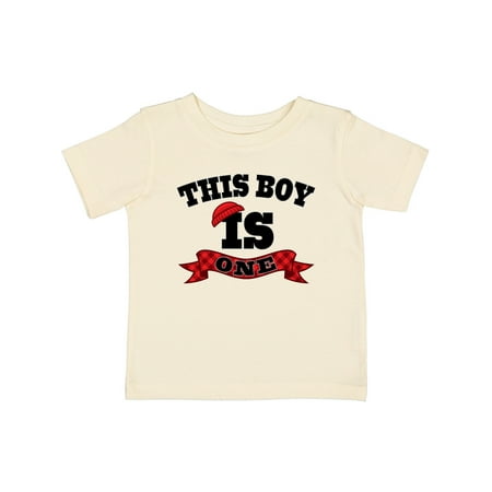 

Inktastic 1st Birthday Buffalo Plaid Lumberjack Gift Baby Boy T-Shirt