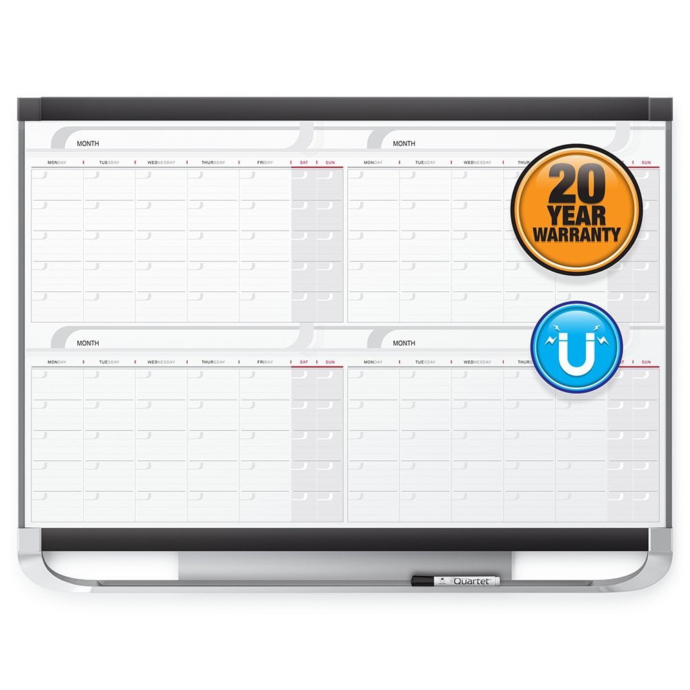 Quartet Prestige 2 Four Month Calendar Board Total Erase