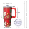 thumbnail image 2 of 30oz Christmas Tree Holiday Tumbler with Handle and Straw, Festive Winter Coffee Mug, Insulated Stainless Steel Cup, Gifts for Women, 2 of 5