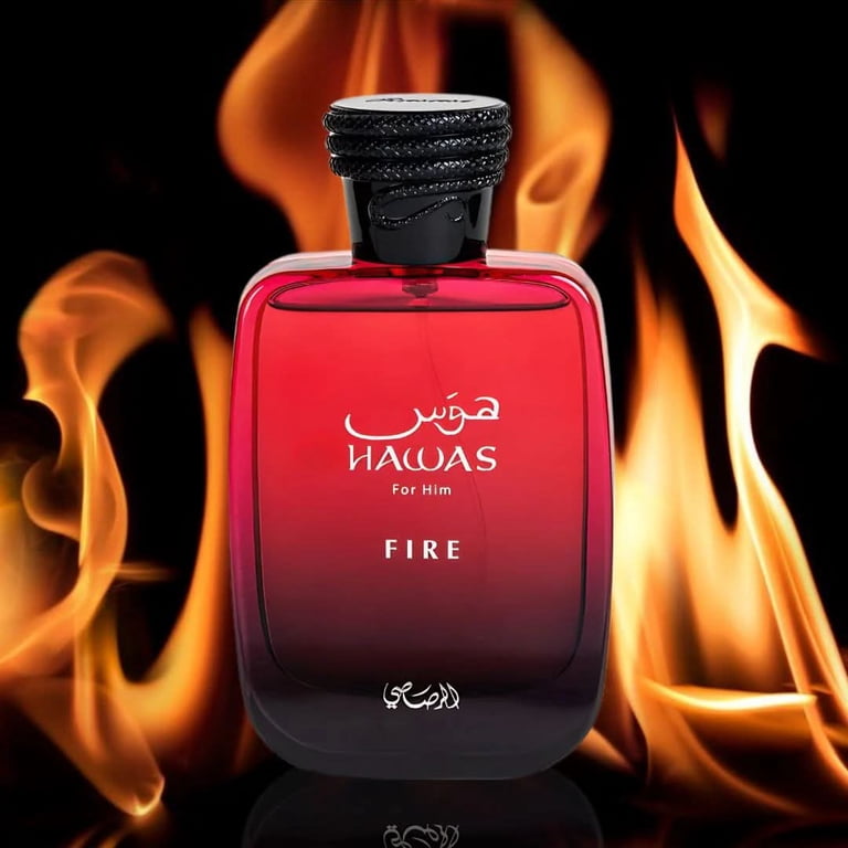 Hawas Ice for Him & Hawas Fire Eau de Parfum Sprays 100ml (3.4 oz