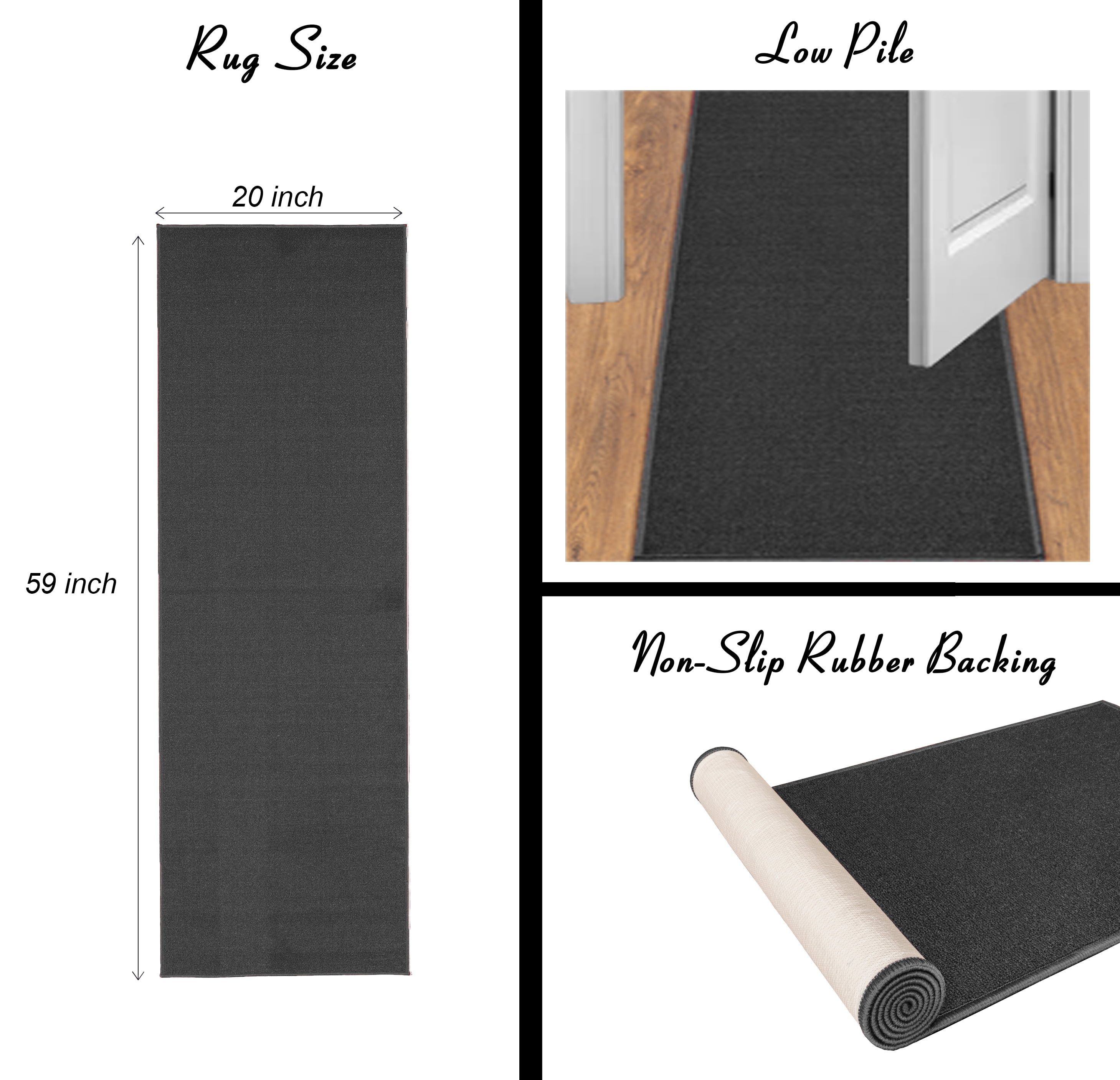 Non Slip Rubber Back Kitchen Rug Anti Slip Stair Treads (Emy-BGE, Runn –  Modern Rugs and Decor