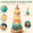 thumbnail image 2 of DIY Lighted Sea Glass-Style Lighthouse Kit Collection, DIY Sea Glass Lighthouse Kit with Pieces & Guide, Adults Craft Kit, Handmade Ocean Beach Decor Gift for Craft Lovers, 2 of 9