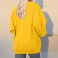 thumbnail image 6 of Bibifish Womens Sweatshirts Black Solid Oversized Crewneck Sweatshirts Soft Drop Shoulder Casual Home Daily Outings Minimalist Trendy Tops, 6 of 8