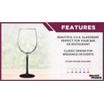 thumbnail image 2 of 10 ARC Cachet White Wine Glasses Set, 19 oz. - Barware, Sturdy, Vibrant - Black, 2 of 5