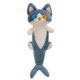 thumbnail image 1 of Shark Plush Toy Stuffed Pillow Cat Head Shark Body Soft Sleeping Pillow for Adults Kids Boys and Girls, 1 of 5